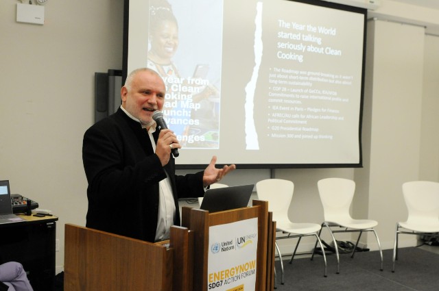 Ed Brown speaking at the SDG7 Action Forum